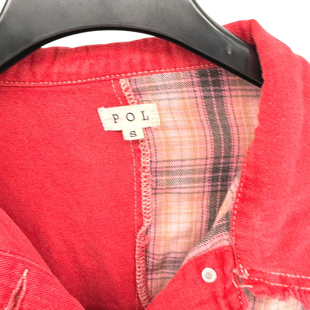 Pol Patchwork Shacket Womens Small Pre-Owned Jack… - image 6